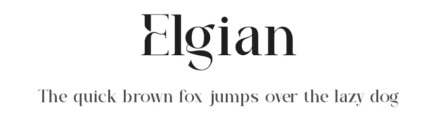 Elgian by Slide Shoot Type — Serif Font