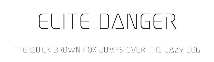 Elite Danger by Iconian Fonts — Display Font
