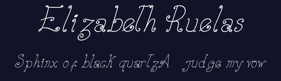Elizabeth Ruelas by David Panca — Decorative Font — thumbnail 2