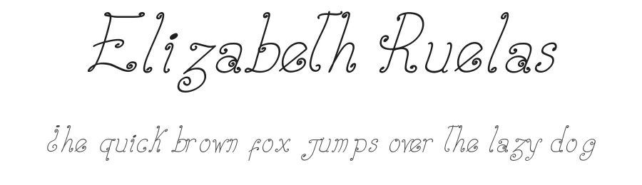 Elizabeth Ruelas by David Panca โ Decorative Font