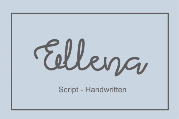 Ellena Font by nuraisyahamalia1729 — Script Handwritten Font
