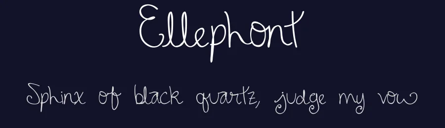 Ellephont by Scott Aneloski — Script Handwritten Font — thumbnail 2