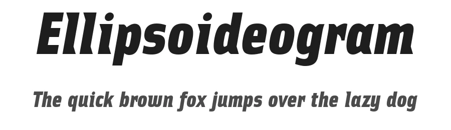 Ellipsoideogram by CybaPee — Display Font
