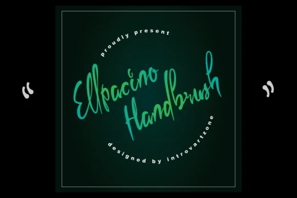 Ellpacino Handbrush Font by IntrovArtZone — Script Handwritten Font — thumbnail 2