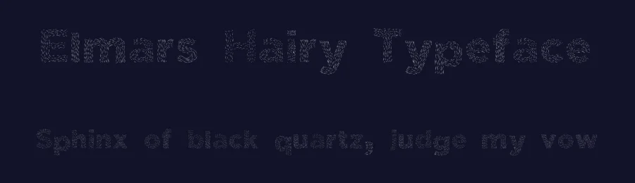 Elmars Hairy Typeface by Toro Elmar — Decorative Font — thumbnail 2