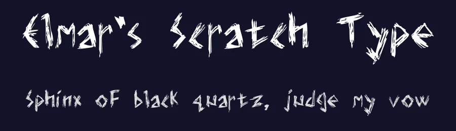 Elmar's Scratch Type by Toro Elmar — Script Handwritten Font — thumbnail 2