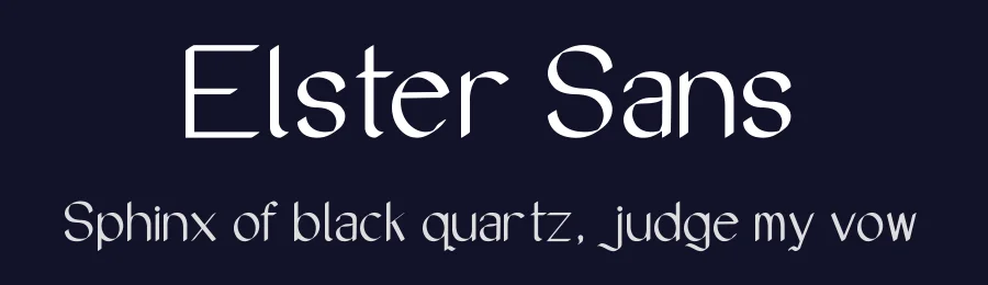 Elster Sans by Elaine Dettmann — Sans Serif Font — thumbnail 2