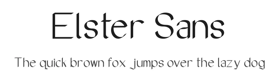Elster Sans by Elaine Dettmann — Sans Serif Font