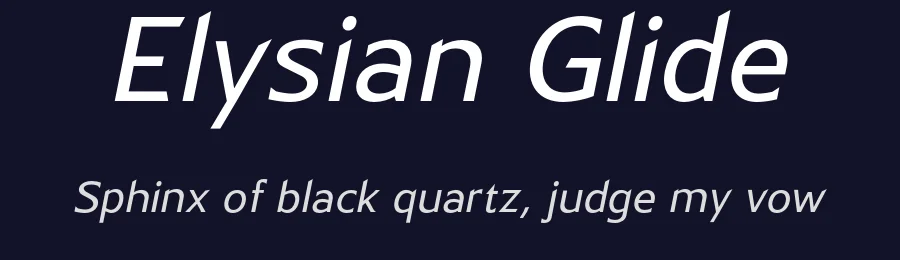 Elysian Glide by Aleksey Ryabov — Sans Serif Font — thumbnail 2