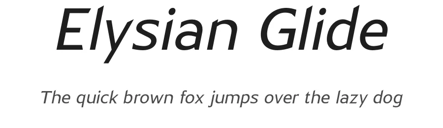 Elysian Glide by Aleksey Ryabov — Sans Serif Font