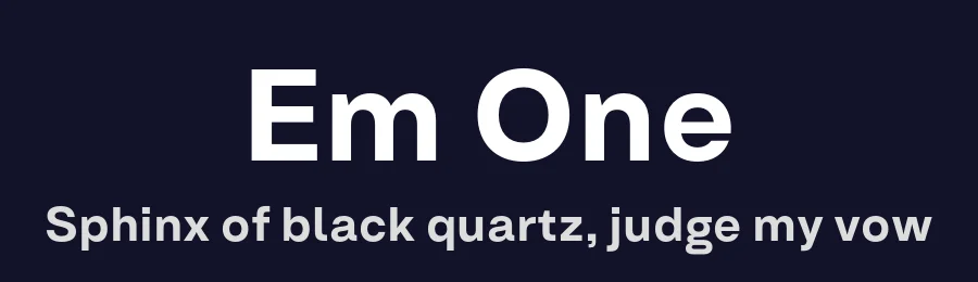 Em One by Type Forward Foundry — Sans Serif Font — thumbnail 2