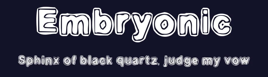 Embryonic by Clearlight Fonts — Decorative Font — thumbnail 2