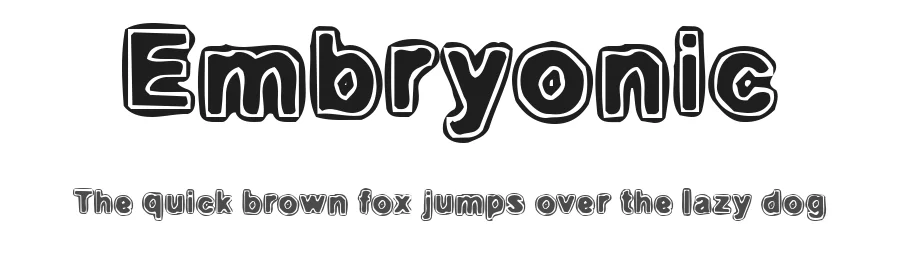 Embryonic by Clearlight Fonts — Decorative Font