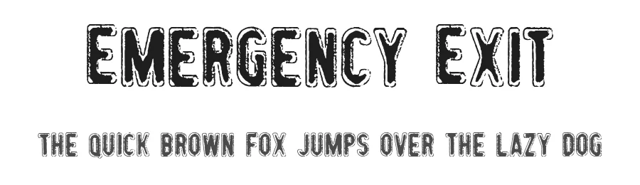 Emergency Exit by Frederic — Decorative Font