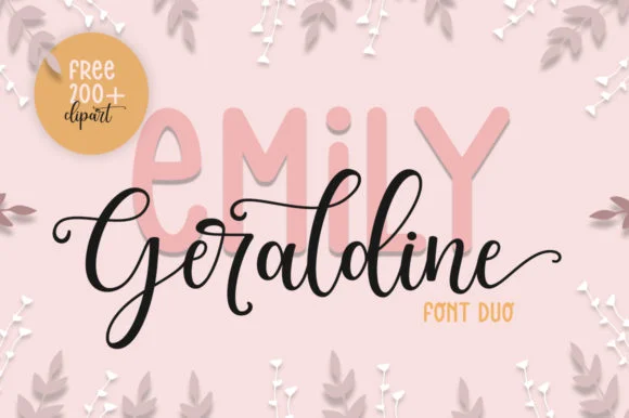 Emily Geraldine Font by jauzadesign — Script Handwritten Font