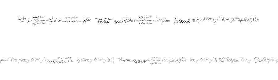 Emily Lime Words by Emily Lime Design — Dingbats Font