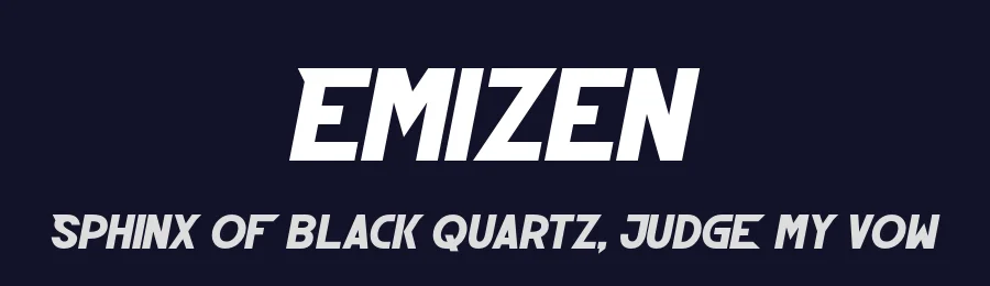 Emizen by Kong Font — Display Font — thumbnail 2
