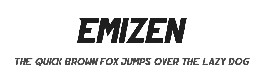 Emizen by Kong Font — Display Font