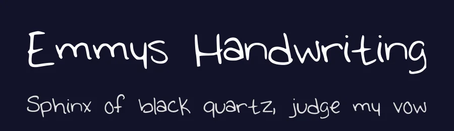 Emmys Handwriting by Emily Mitchell — Script Handwritten Font — thumbnail 2