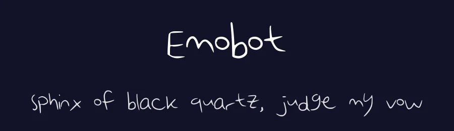 Emobot by bananasaurr — Script Handwritten Font — thumbnail 2
