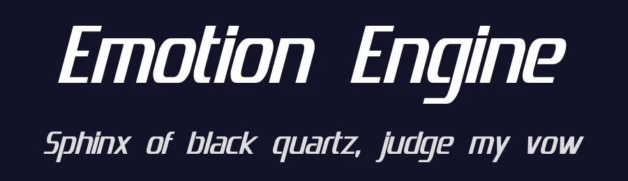 Emotion Engine by Pixel Sagas — Display Font — thumbnail 2