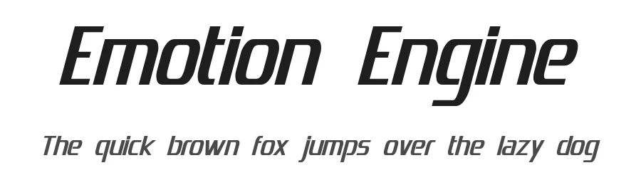 Emotion Engine by Pixel Sagas — Display Font