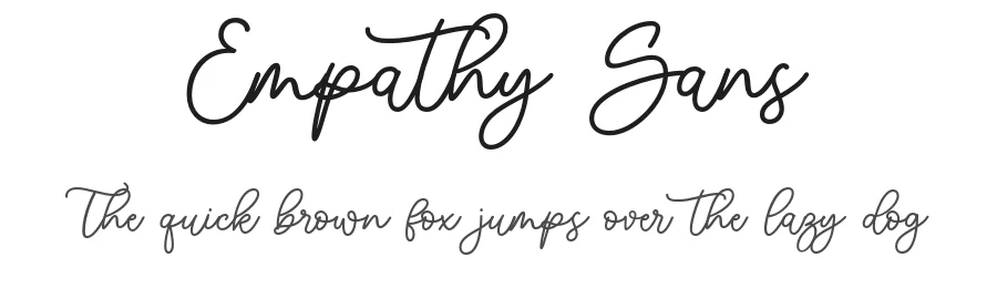 Empathy Sans by Ghuroba Studio — Script Handwritten Font