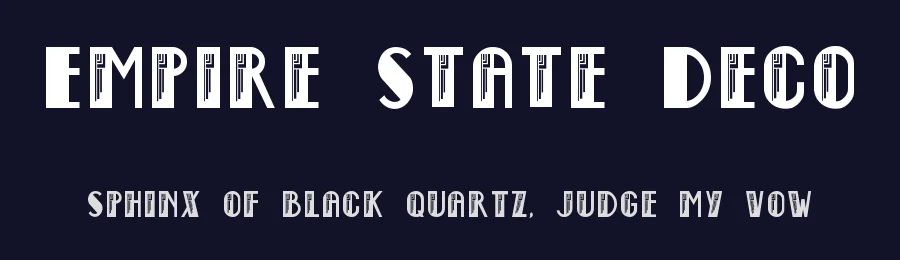Empire State Deco by Steve Ferrera — Decorative Font — thumbnail 2