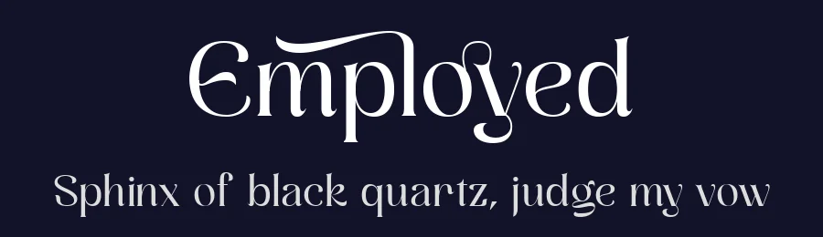 Employed by Prioritype Co — Serif Font — thumbnail 2