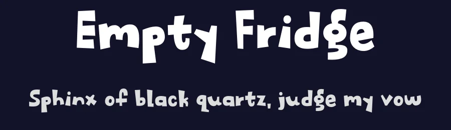 Empty Fridge by Pizzadude — Decorative Font — thumbnail 2