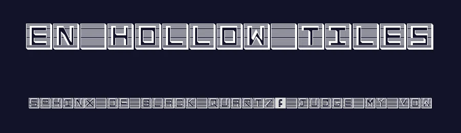 En Hollow Tiles by Naveen Chandru — Decorative Font — thumbnail 2