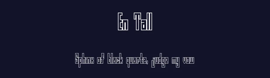 En Tall by Naveen Chandru — Display Font — thumbnail 2