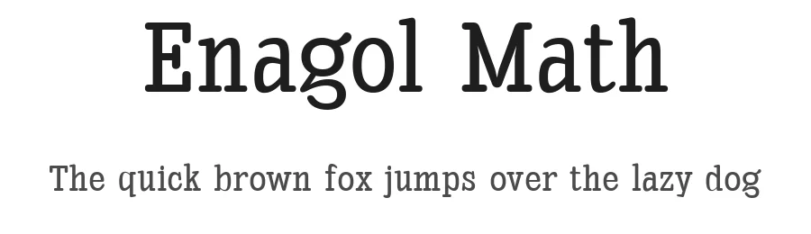 Enagol Math