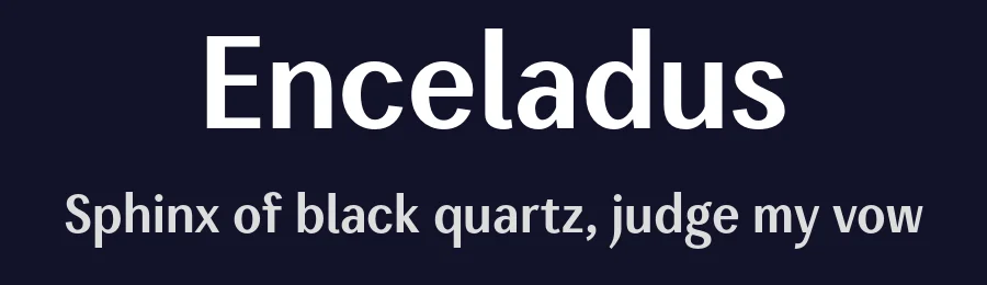 Enceladus by Igor Kosinsky — Sans Serif Font — thumbnail 2