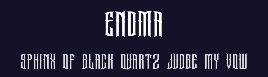 Endma by EkoZero7 — Blackletter Font — thumbnail 2