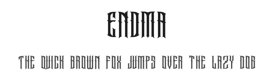 Endma by EkoZero7 โ Blackletter Font