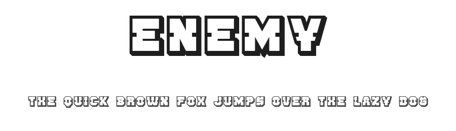 Enemy by Vladimir Nikolic — Decorative Font