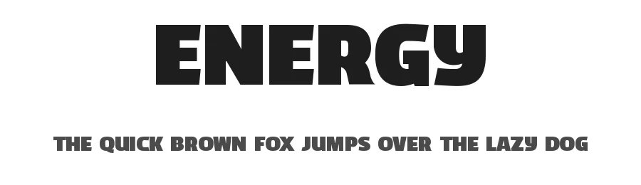 Energy by Graphicxell — Sans Serif Font