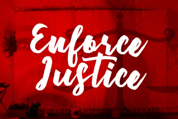 Enforce Justice Font by Atjcloth Studio — Script Handwritten Font