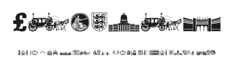 England by Woodcutter — Dingbats Font