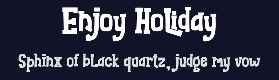 Enjoy Holiday by Nirmala Creative — Decorative Font — thumbnail 2