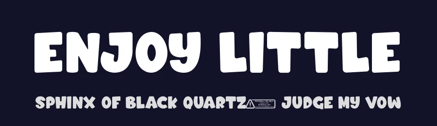 Enjoy Little by Kong Font — Decorative Font — thumbnail 2