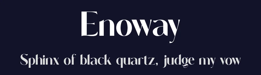 Enoway by Valentino  Vergan — Sans Serif Font — thumbnail 2