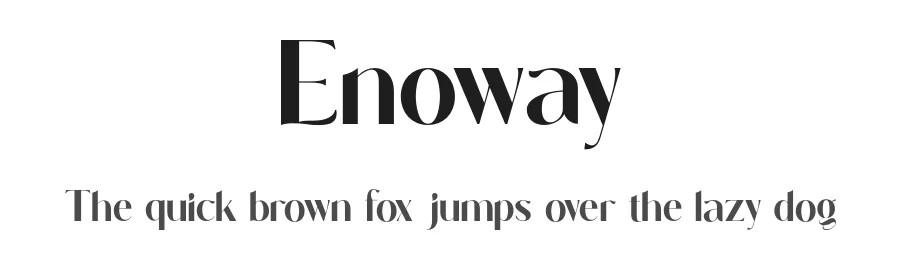 Enoway by Valentino Vergan — Sans Serif Font