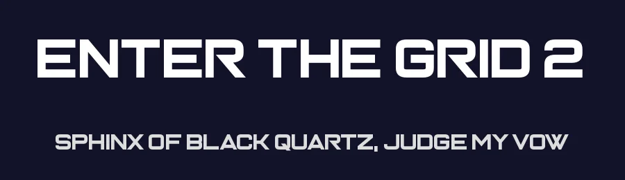 Enter the Grid 2 by Chequered Ink — Display Font — thumbnail 2