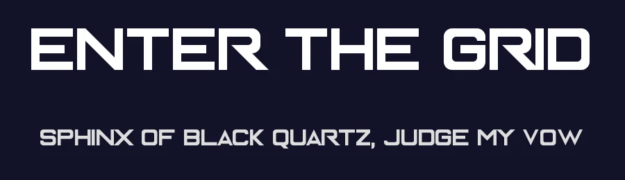 Enter The Grid by Chequered Ink — Display Font — thumbnail 2