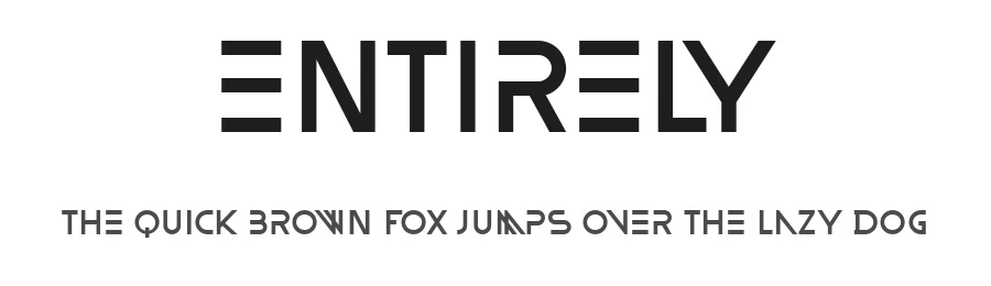 Entirely by Vladimir Nikolic β Display Font