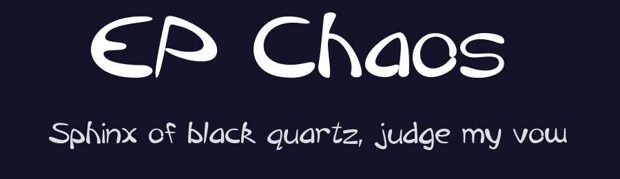 EP Chaos by Emily Penley — Decorative Font — thumbnail 2