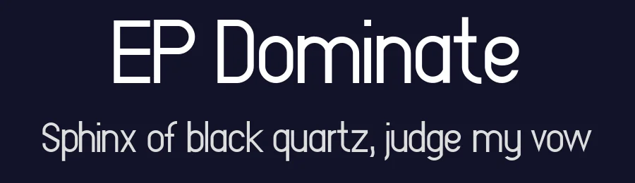 EP Dominate by Emily Penley — Sans Serif Font — thumbnail 2