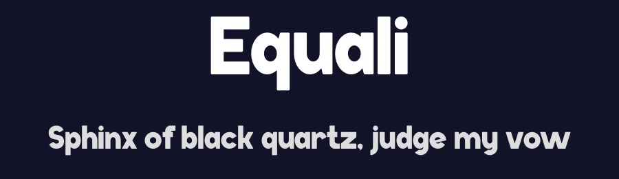 Equali by Gilang Ternadho — Sans Serif Font — thumbnail 2